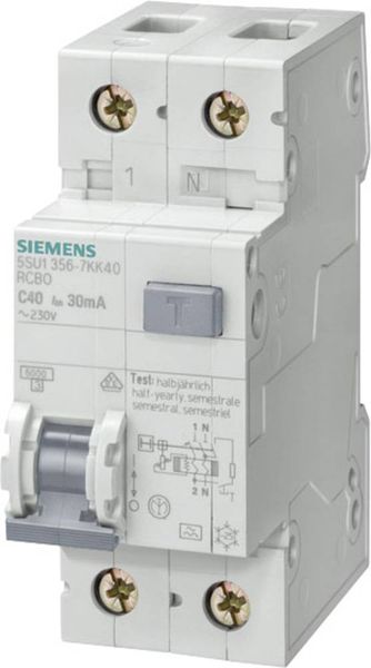 Siemens 5SU13567KK13 FI-Schutzschalter 1polig 13A 0.03A 230V