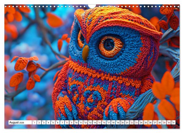 Produktbild: Strick-Safari - Gestrickte Tiere zum Verlieben (Wandkalender 2026 DIN A3 quer), CALVENDO Monatskalender