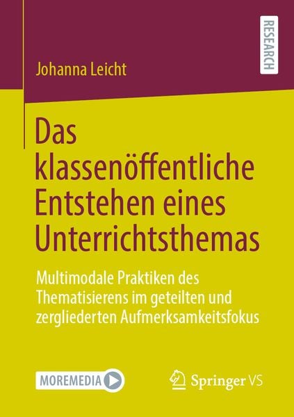 Produktbild: Das klassen&ouml;ffentliche Entstehen eines Unterrichtsthemas