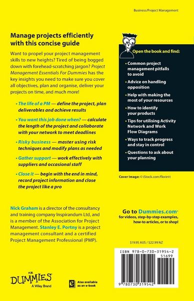 Produktbild: Project Management Essentials For Dummies, Australian and New Zealand Edition