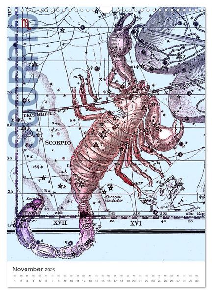 Produktbild: Sternzeichenkalender (Wandkalender 2026 DIN A3 hoch), CALVENDO Monatskalender