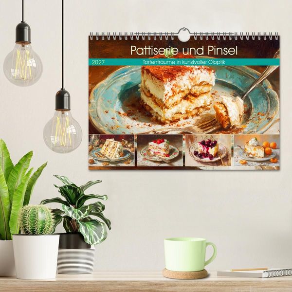 Produktbild: Pattiserie und Pinsel. Tortentr&auml;ume in kunstvoller &Ouml;loptik (Wandkalender 2027 DIN A4 quer), CALVENDO Monatskalender