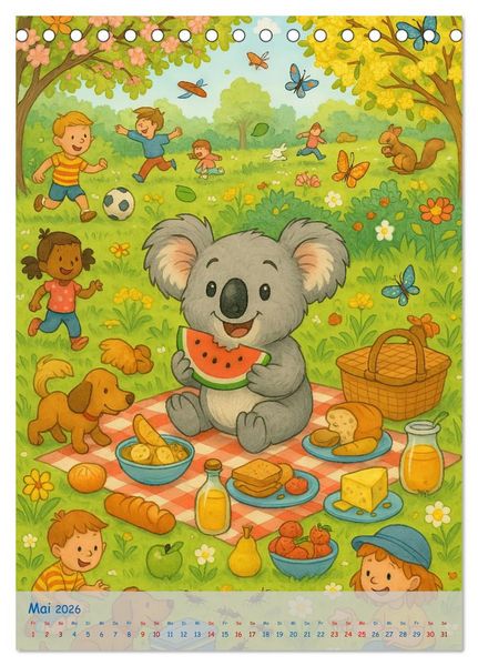 Produktbild: Koalas Wimmelwelt ein Jahr voller Wimmelspass! (Tischkalender 2026 DIN A5 hoch), CALVENDO Monatskalender