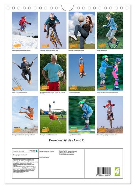 Produktbild: Bewegung ist das A und O (Wandkalender 2026 DIN A4 hoch), CALVENDO Monatskalender