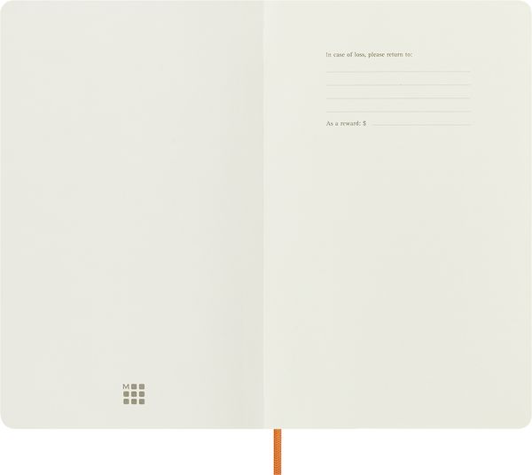 Produktbild: Moleskine Vegea Capri Notizbuch Large/A5 liniert weicher Einband orange in Box
