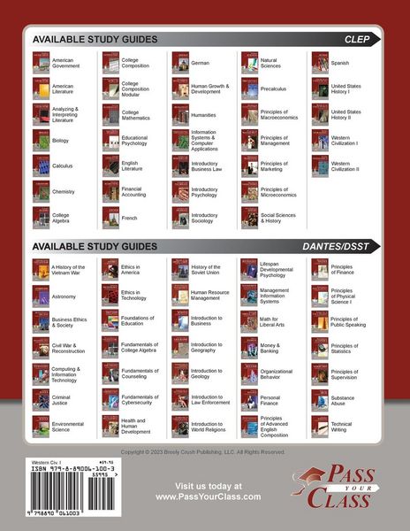 Produktbild: Western Civilization I CLEP Test Study Guide