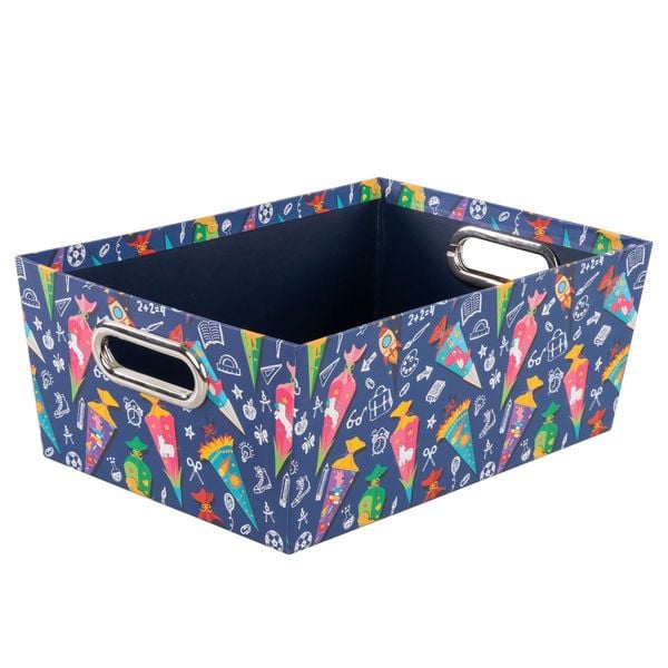 Produktbild: Idena Ablagekorb Schult&uuml;te blau 33x22,9x12,7cm