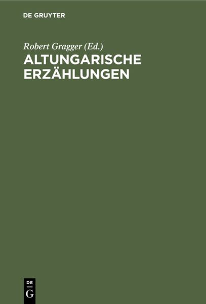 Produktbild: Altungarische Erz&auml;hlungen