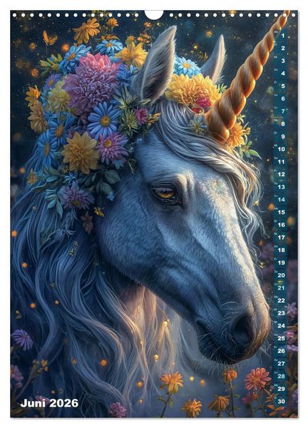 Produktbild: M&auml;rchenhafte Einhornreise - Ein Jahr voller Magie (Wandkalender 2026 DIN A3 hoch), CALVENDO Monatskalender
