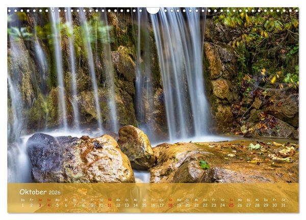 Produktbild: Faszinierende Naturschauspiele - imposante Klamm und Wasserfall Fotografie (Wandkalender 2026 DIN A3 quer), CALVENDO Monatskalender