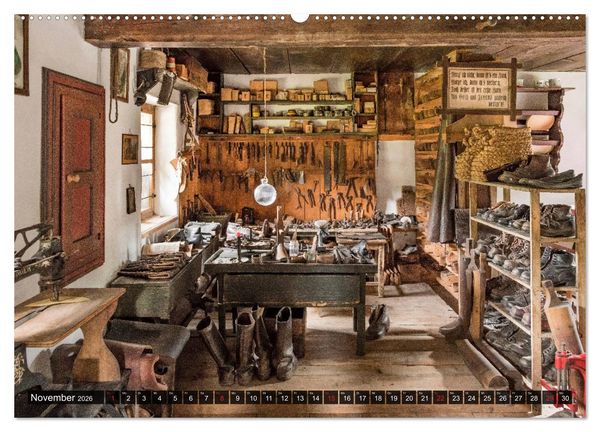 Produktbild: Traditionelles Handwerk, Werkst&auml;tten und Werkb&auml;nke im Focus (Wandkalender 2026 DIN A2 quer), CALVENDO Monatskalender