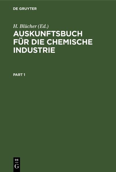 Produktbild: Auskunftsbuch f&uuml;r die chemische Industrie
