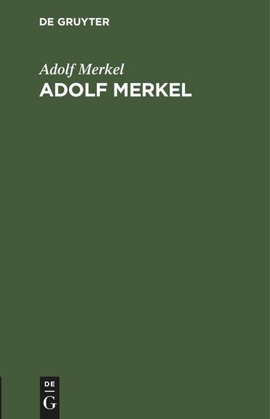 Produktbild: Adolf Merkel