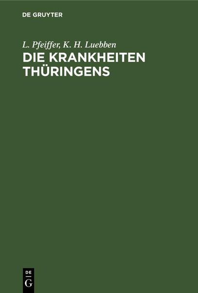 Produktbild: Die Krankheiten Th&uuml;ringens