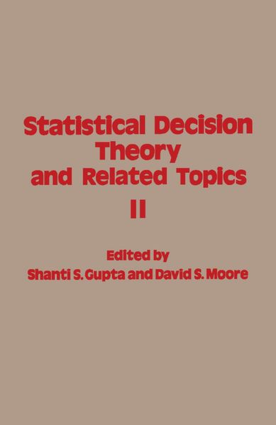 Produktbild: Statistical Decision Theory and Related Topics