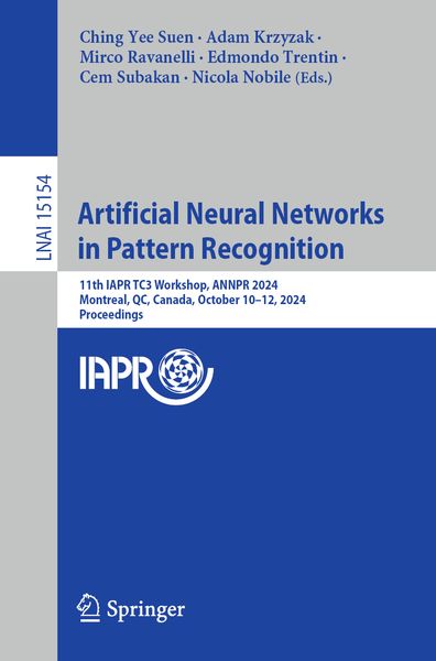 Produktbild: Artificial Neural Networks in Pattern Recognition