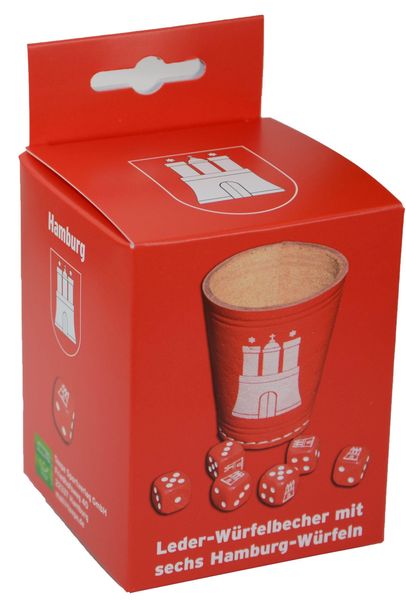 Produktbild: Hamburg W&uuml;rfelbecher + 6 W&uuml;rfel
