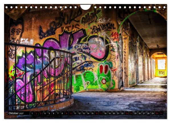 Produktbild: Lost Places Graffiti (Wandkalender 2027 DIN A4 quer), CALVENDO Monatskalender