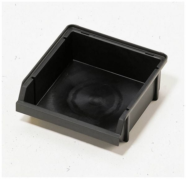 Produktbild: Raaco 109277 ESD Sichtlagerkasten 2-80 (B x H x T) 125 x 50 x 133mm Schwarz 1St.