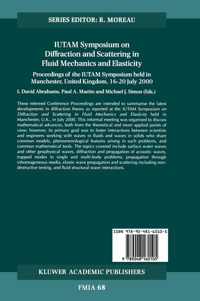 Produktbild: IUTAM Symposium on Diffraction and Scattering in Fluid Mechanics and Elasticity