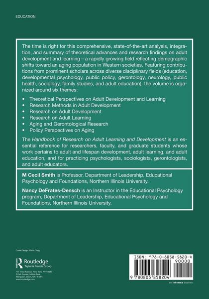 Produktbild: Handbook of Research on Adult Learning and Development