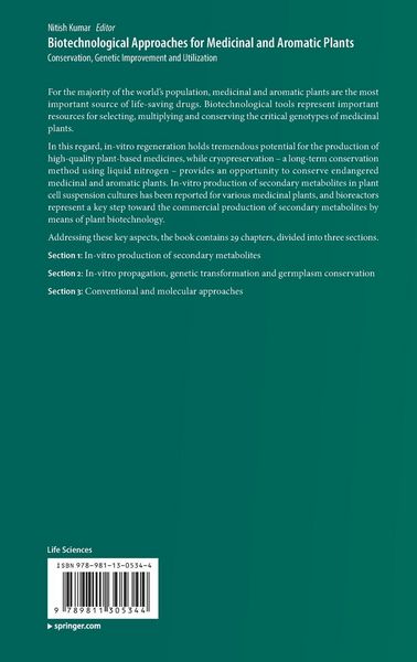 Produktbild: Biotechnological Approaches for Medicinal and Aromatic Plants