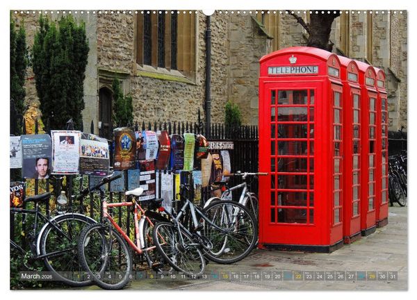 Produktbild: The historic Cambridge (High Quality Premium Wall Calendar 2026 DIN A2 landscape),CALVENDO 12 Month Wall Calendar