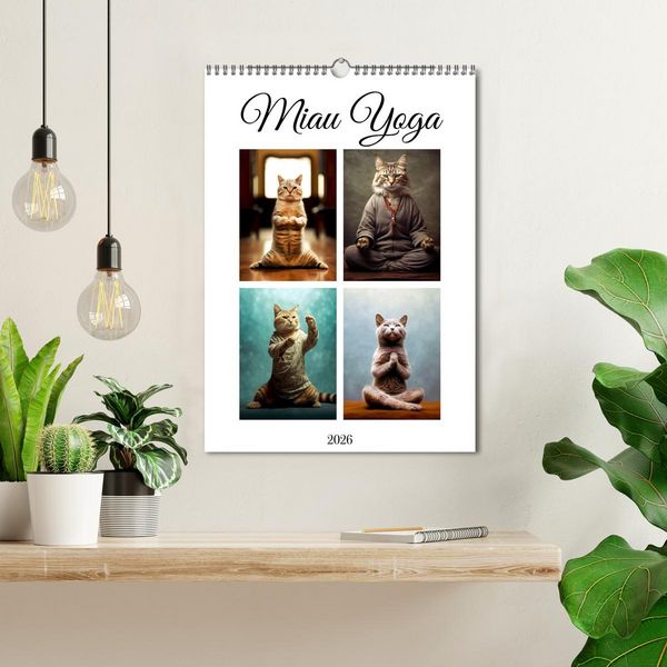 Produktbild: Miau Yoga (Wandkalender 2026 DIN A3 hoch), CALVENDO Monatskalender