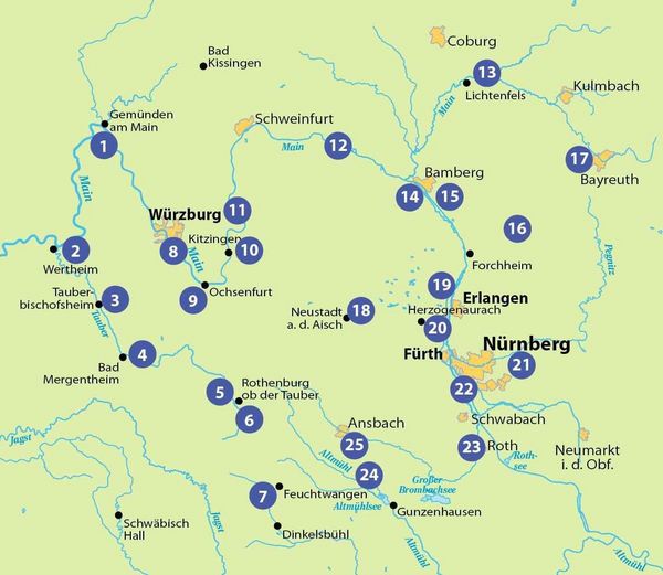 Produktbild: BVA Die 25 sch&ouml;nsten E-Bike Touren in Franken