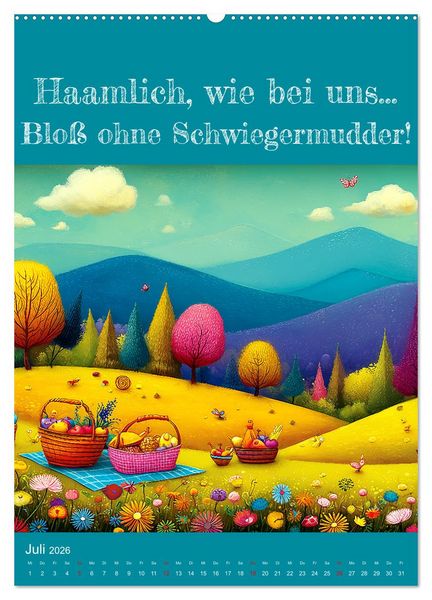 Produktbild: Erzgebirge mei Haamit - Mundart-Kalender mit s&auml;chsischem Humor (Wandkalender 2026 DIN A2 hoch), CALVENDO Monatskalender
