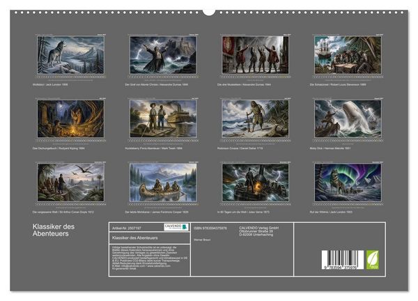 Produktbild: Klassiker des Abenteuers (hochwertiger Premium Wandkalender 2027 DIN A2 quer), Kunstdruck in Hochglanz