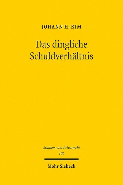 Produktbild: Das dingliche Schuldverh&auml;ltnis