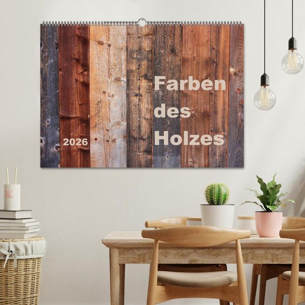 Produktbild: Farben des Holzes (Wandkalender 2026 DIN A2 quer), CALVENDO Monatskalender