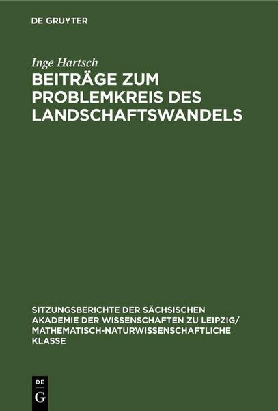 Produktbild: Beitr&auml;ge zum Problemkreis des Landschaftswandels