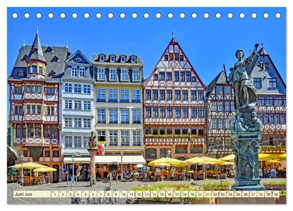 Produktbild: Frankfurt - meine Stadt mit viel Herz (Tischkalender 2026 DIN A5 quer), CALVENDO Monatskalender