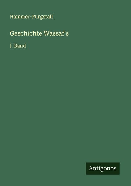 Produktbild: Geschichte Wassaf's