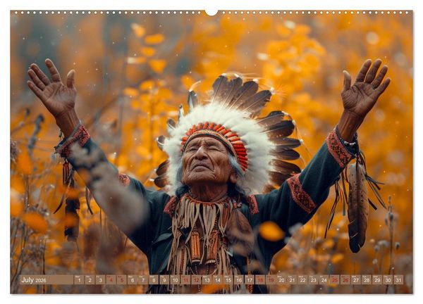 Produktbild: Native American Soul (High Quality Premium Wall Calendar 2026 DIN A2 landscape),CALVENDO 12 Month Wall Calendar