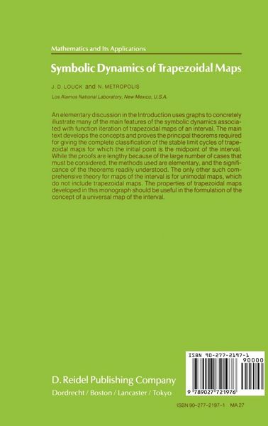 Produktbild: Symbolic Dynamics of Trapezoidal Maps