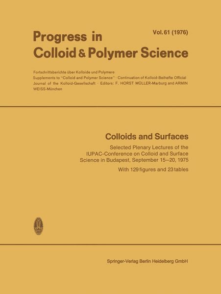 Produktbild: Colloids and Surfaces