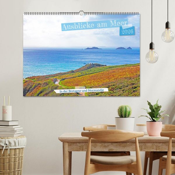 Produktbild: Ausblicke am Meer in der Bretagne und Normadie (Wandkalender 2026 DIN A2 quer), CALVENDO Monatskalender