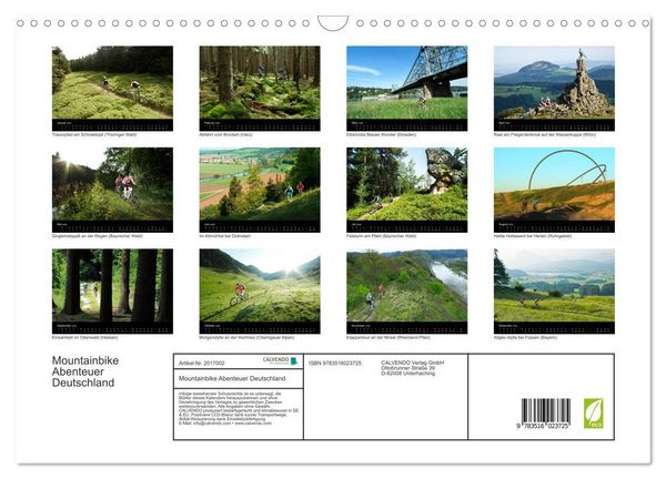 Produktbild: Mountainbike Abenteuer Deutschland (Wandkalender 2026 DIN A3 quer), CALVENDO Monatskalender