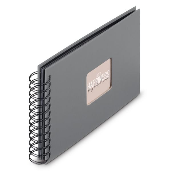 Produktbild: hama Spiral Album Fine Art steingrau 24x17cm 50 schwarze Seiten