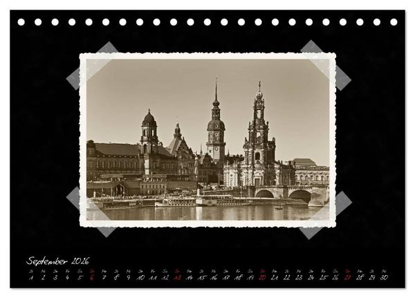Produktbild: Dresden - Ein Kalender mit Fotografien wie aus einem alten Fotoalbum (Tischkalender 2026 DIN A5 quer), CALVENDO Monatskalender