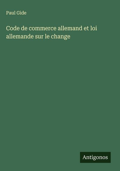 Produktbild: Code de commerce allemand et loi allemande sur le change