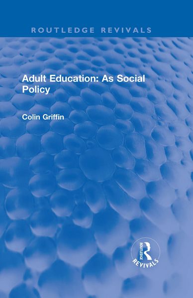 Produktbild: Adult Education: As Social Policy