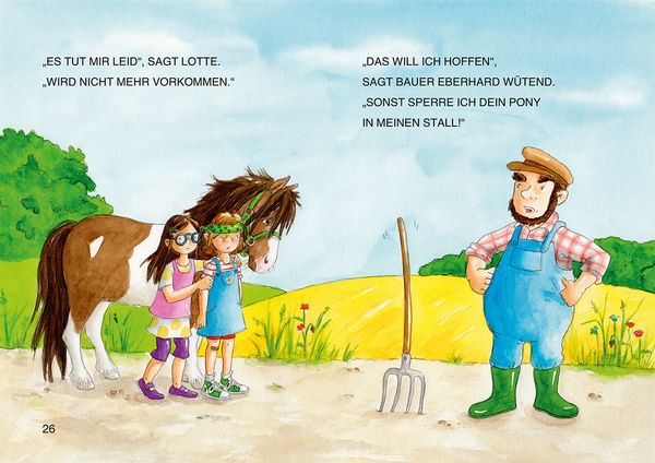Produktbild: Lesel&ouml;wen 1. Klasse - Zwei Freundinnen und ein freches Pony (Gro&szlig;buchstabenausgabe)