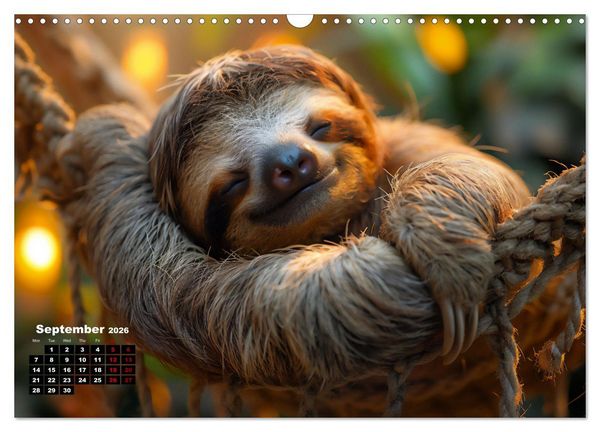Produktbild: sweet sloths - relaxed throughout the year (Wall Calendar 2026 DIN A3 landscape), CALVENDO 12 Month Wall Calendar