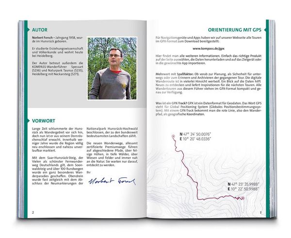 Produktbild: KOMPASS Wanderf&uuml;hrer Hunsr&uuml;ck mit Saar-Hunsr&uuml;ck-Steig, 50 Touren mit Extra-Tourenkarte