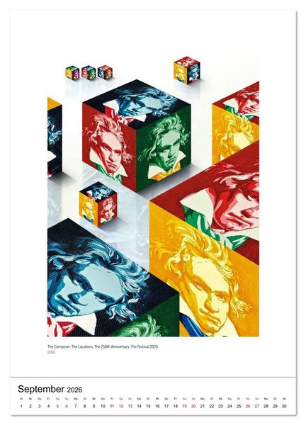 Produktbild: Ludwig van Beethoven - Portraits, Artworks und Designs (hochwertiger Premium Wandkalender 2026 DIN A2 hoch), Kunstdruck in Hochglanz