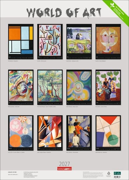 Produktbild: World of Art Kalender 2027